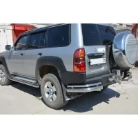 Защита задняя двойные уголки 76-42 мм для Nissan Patrol 1997-2009