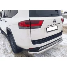 Защита заднего бампера 76 мм для Toyota Land Cruiser 300 2021-2024