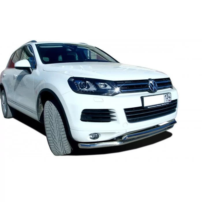 Защита передняя двойная 60-60 мм для Volkswagen Touareg 2010-2014