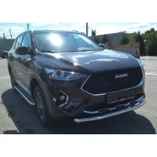 Защита переднего бампера для авто без камеры 60 мм для Haval F7x 2019-2024