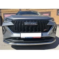Защита переднего бампера с подгибами 60 мм для Haval F7 2022-2024 Рестрайлинг