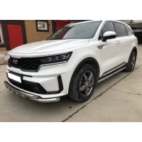 Пороги труба 60 мм для Kia Sorento MQ4 2020-2024