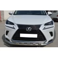 Защита передняя двойная с перемычками 60-42 мм для Lexus NX 2017-2021