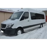 Пороги с площадкой алюминиевый лист 53 мм для Mercedes Sprinter 2006-2018