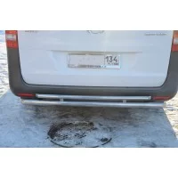 Защита заднего бампера двойная 60-42 мм для Mercedes Vito/W447 2014-2024