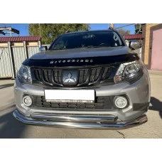Защита передняя двойная 76-53 мм для Mitsubishi L200 2015-2019