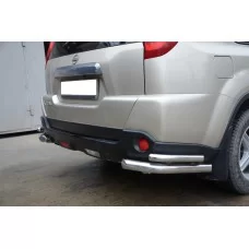 Защита задняя двойные уголки 60-42 мм для Nissan X-Trail T31 2011-2015