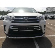 Защита переднего бампера 60 мм для Toyota Highlander 2017-2019