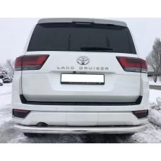 Защита заднего бампера 76 мм для Toyota Land Cruiser 300 2021-2024