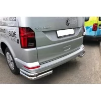 Защита задняя двойные уголки 60-42 мм для Volkswagen Multivan/Caravelle/Transporter 2015-2024