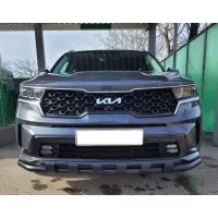 Защита передняя двойная с перемычками 60-42 мм для Kia Sorento MQ4 2020-2024