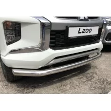 Защита переднего бампера 76 мм для Mitsubishi L200 2019-2024