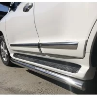 Защита штатных порогов 76 мм для Toyota Land Cruiser 200 2012-2015