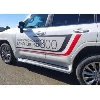 Защита штатных порогов 42 мм для Toyota Land Cruiser 300 2021-2024