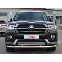 Защита передняя двойная 76-60 мм для Toyota Land Cruiser 200 TRD 2019-2021