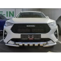 Защита передняя Shark для авто без камеры 60 мм для Haval F7x 2019-2024