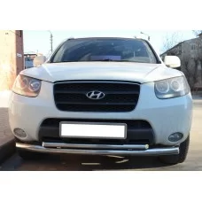 Защита передняя двойная 60-42 мм для Hyundai Santa Fe 2006-2010
