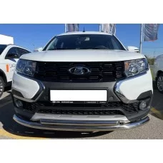 Защита передняя двойная 53-42 мм для Lada Largus 2021-2024