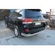 Защита заднего бампера с уголками 76-42 мм для Toyota Land Cruiser 200 2015-2021