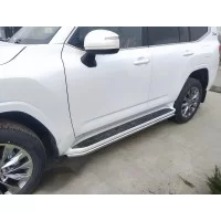 Защита штатных порогов под порог 42 мм для Toyota Land Cruiser 300 2021-2024
