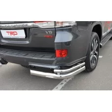 Защита задняя двойные уголки 76/42 мм для Toyota Land Cruiser 200 TRD 2019-2021