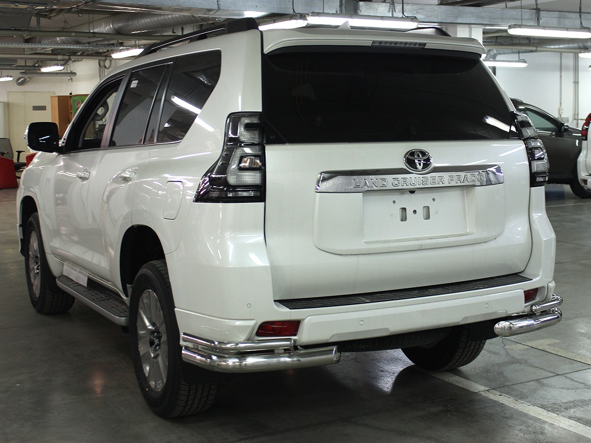 Защита задняя двойные уголки 76-43 мм для Toyota Land Cruiser Prado 150 ...